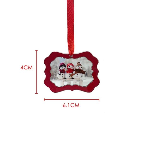 Custom Sublimation Blank Christmas Ornament Polygon Hanging Christmas Tree Ornament Decorations Pendant