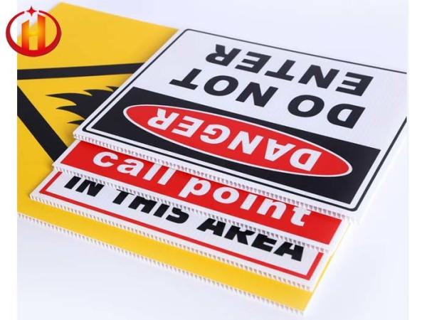 Multi Color Recycled Coroplast Corrugated Plastic Signs UV Printing