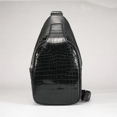 Exotic Crocodile Skin Men's Chest Bag Authentic Genuine Alligator Leather Male Messenger Bag Crossbody Shoulder Bag
