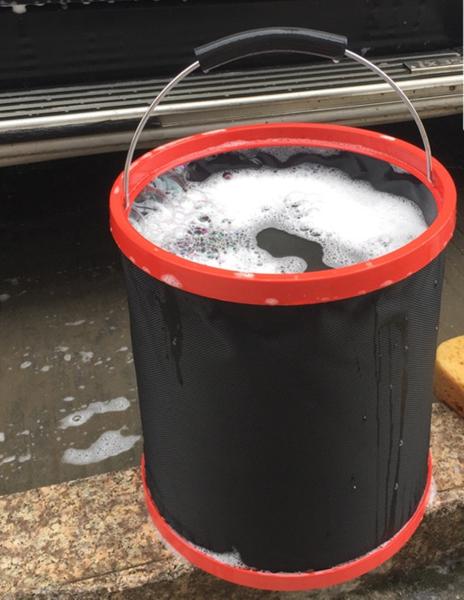 500d PVC Coated Fabric 20L Outdoor Camping Fishing Folding Bucket Car Cleaning Bucket