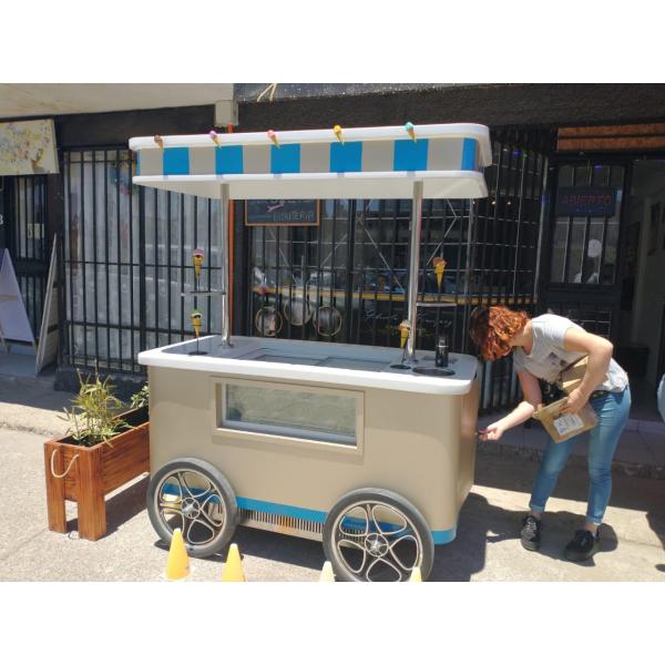 Gelato Ice Cream Push Cart /freezer vending machine /display freezer