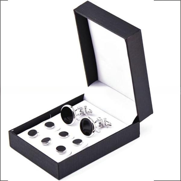 Brass Mens Cufflinks And Studs Set For Tuxedo Formal Kit Business Wedding Shirt