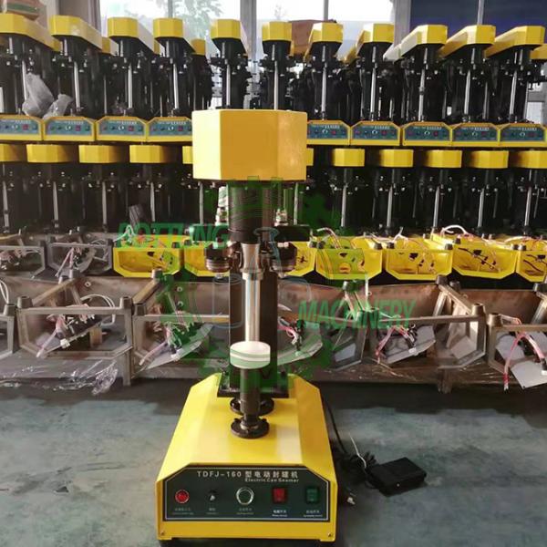 Semi-Auto Can Sealer For Tin / PET / Aluminum Cans Filling Machine