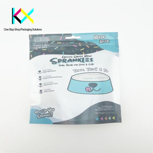 130um Plastic Pet Food Packaging Bags With Clear Window Moisture Proof