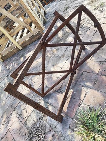 Antique Reclaimed Metal Window Frames With Window Panel To Open H74.5xW43CM
