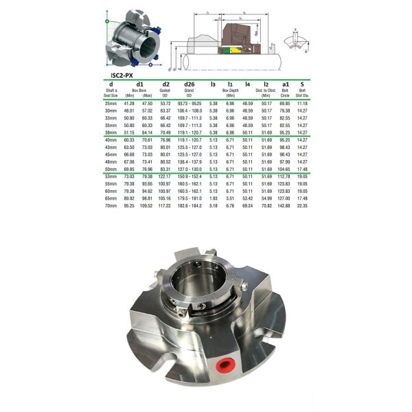ISO21049 Flowserve Mechanical Seal Viton Nitrile Epdm Mechanical Seal
