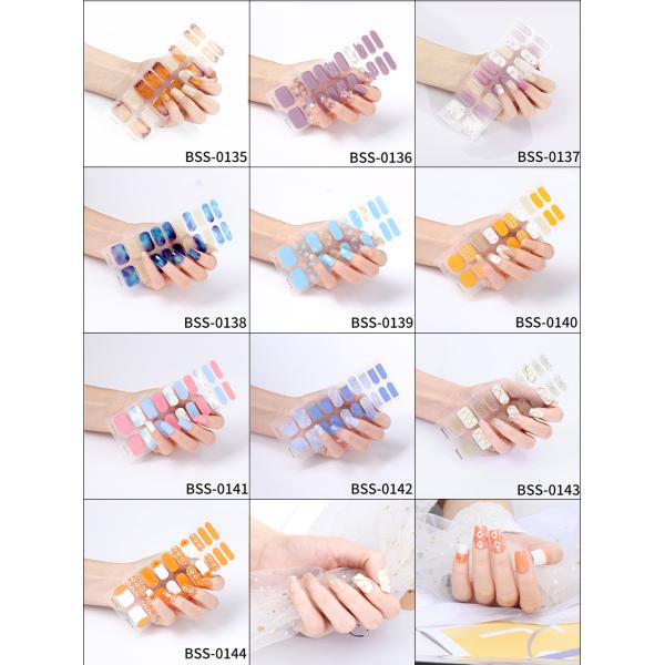 New Arrival Top Quality No Minimum Rainbow Cured Gel Nail Wraps French Manicure Supplier Nail Strips From China