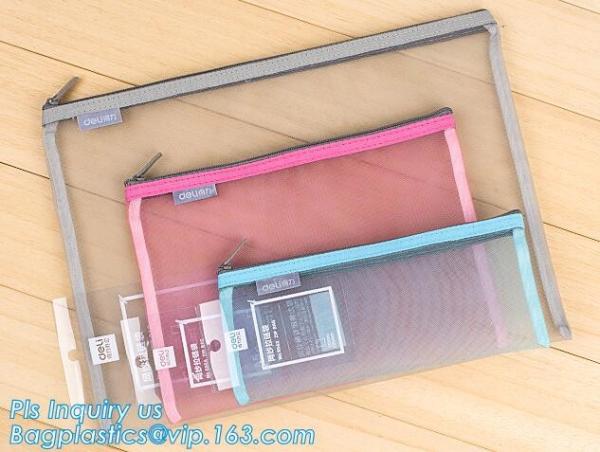 Slider zipper Clear pvc bag for package Vinyl transparent pvc bag cosmetic packing, Slider Zipper Cosmetic Makeup Bag