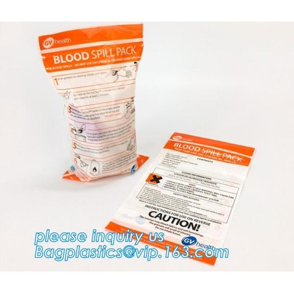 Le SAC de LABORATOIRE de SPÉCIMEN de BIOHAZARD zip-lock de sac, sachets en plastique imprimés de serrure de fermeture éclair, sac médical de transport, transport de spécimen de laboratoire met en sac