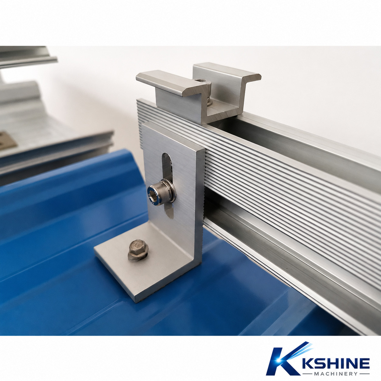 Custom AL6005-T5 Anodized Aluminum Solar L Foot Mounting Bracket with SUS304 Fasteners for Metal Roof Photovoltaic PV Systems