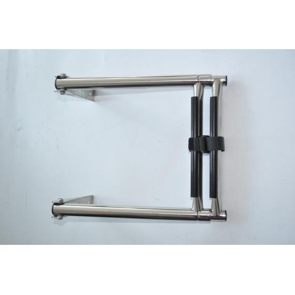 Marine Folding Stainless Steel Boat Ladder - Undermount Platform Mount Telescoping