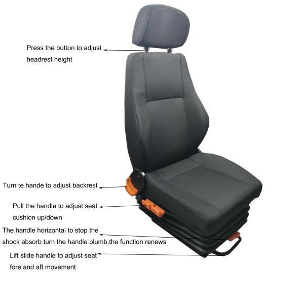 Economical Pneumatic Air Suspension Seat With Armrests For Heavy Truck Wholesale