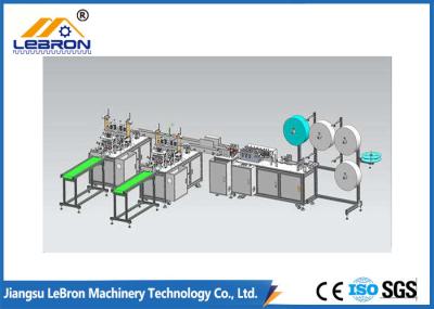 PLC Control Surgical Mask Making Machine , Medical Face Mask Production Line