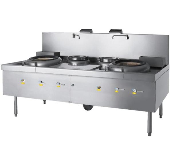 DK Marine Eco Friendly Marine Kitchen Equipment / Gas Fired Binocular Frying Furnace
