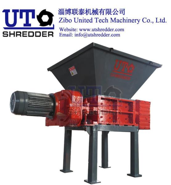 high efficiency, low noise, Shear Double Shaft Shredder D2840 - plastic, trye, wood, metal, e-waste, bottle, shredding