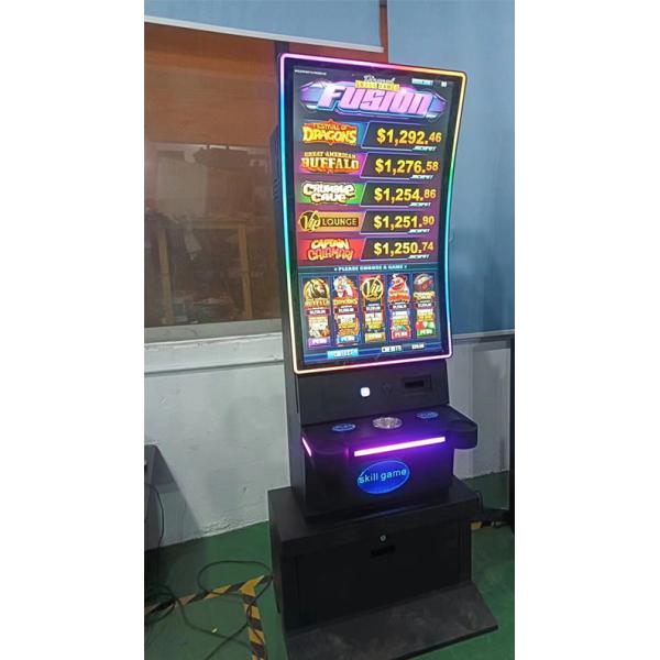 Curved PCPA Touch Slot Machine Base Cabinet Skill Gaming Touch Monitor Metal 43 Inch
