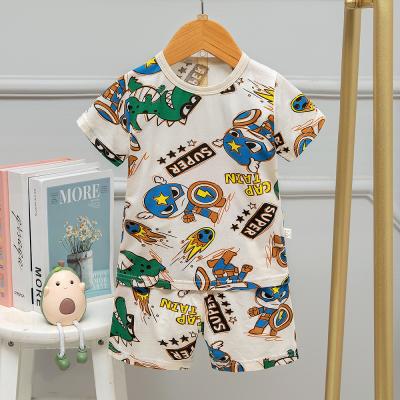 Full Flower Summer Pyjama Sets 95% cotton 12 Month Pajama 80cm Height 50cm Bust