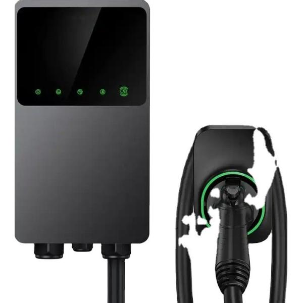 Floor-mounted 16 Amp 32 Amp Battery Powered EV Charger Charging Station With Ratractor