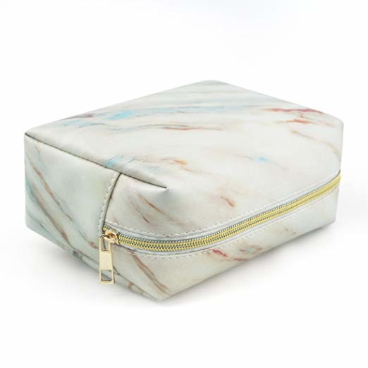 Marble Pattern Makeup Organizer Pouch With Zipper , Mens Travel Toiletry Bag