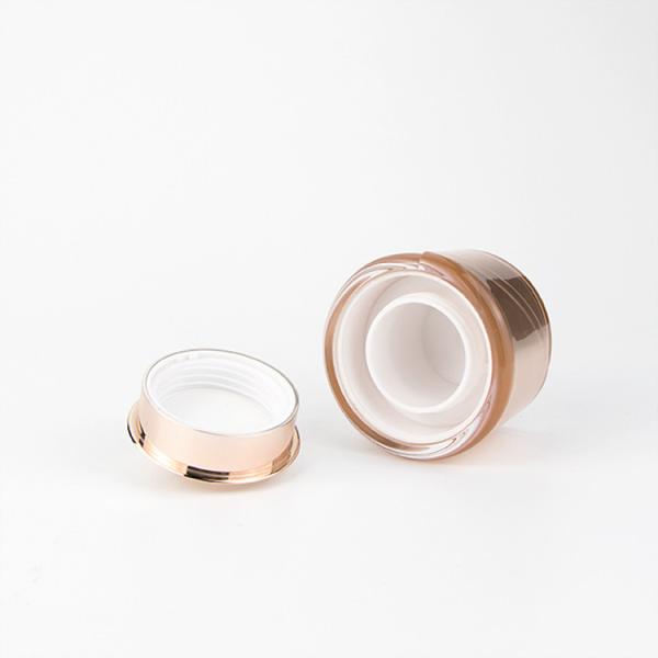 30ml 50ml Body Lotion Containers , Double Walled Round UV Gel Acrylic Cosmetic Cream Jar