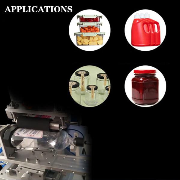 Máquina de rotulagem semiautomática de garrafas de vidro com capacidade de rotulagem frontal e posterior