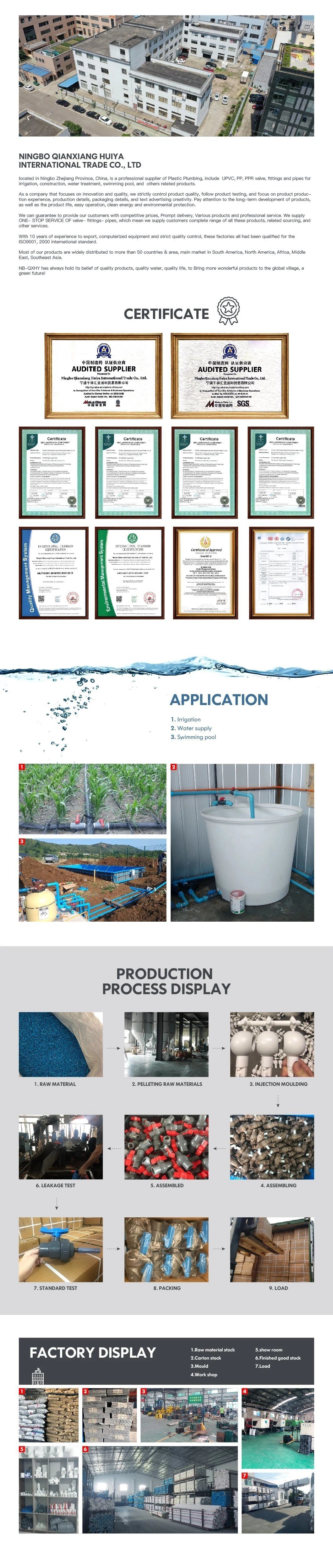 Круглоугольная серая труба из ПВХ для водоснабжения DIN Standard Pn10 Pn16