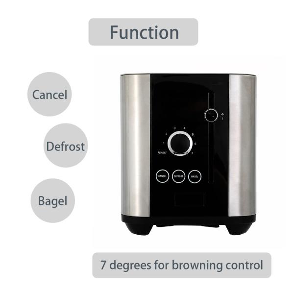 Автоматический быстрый нагревая тостер кусков нержавеющей стали 2 создателя завтрака домочадца тостера хлеба
