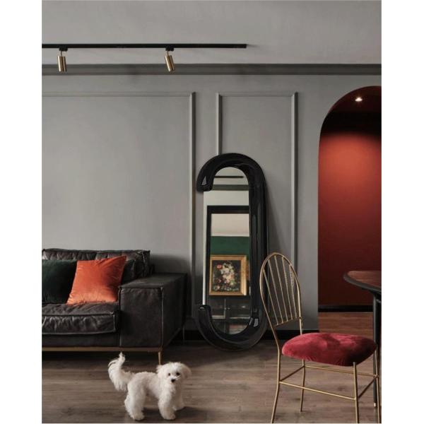 White Decorative Full Length Floor Led Mirror for Bathroom Decoration in Living Room