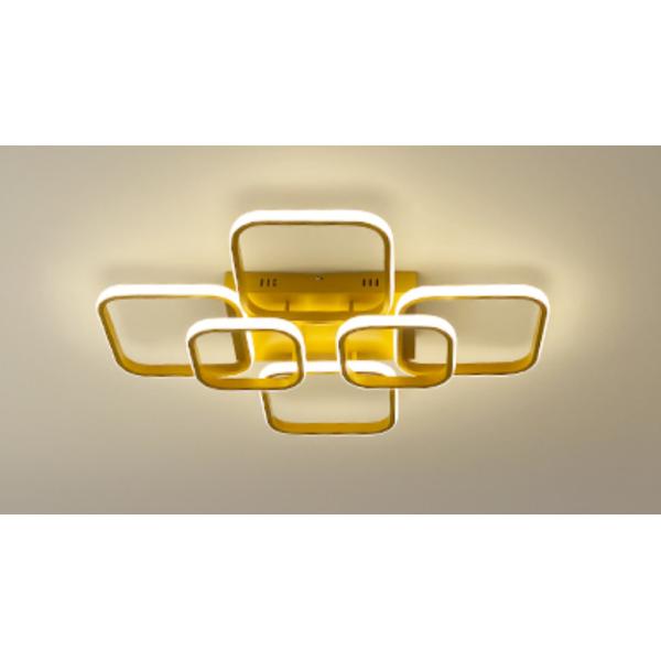 Remote Control Modern American Style Six Head Rectangular LED Study Acrylic Ceiling Light 2-