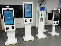 Interactive Self Service Kiosk 21.5 32 Inch Floor Standing Touch Screen POS Printer Kiosk