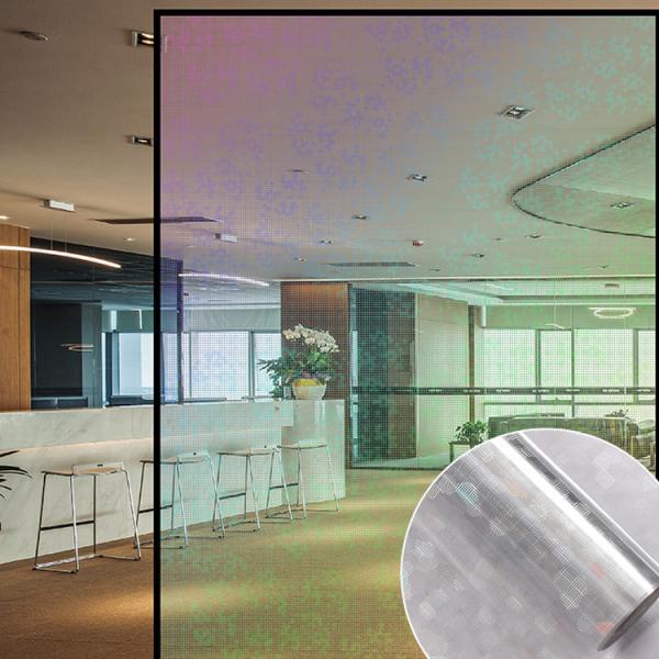 Office Home Decoration Glass Film with Back Glue and 6 Different Colors in Shining Rainbow Effect