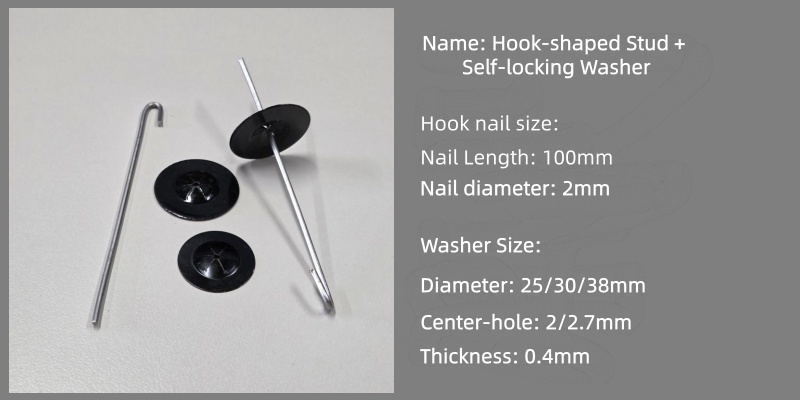 4.0 mm DiameterNylon Solar Panel Bird Deterrent Clips WIth Self-Locking Washers