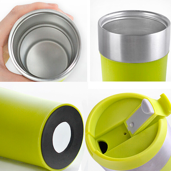 Double Wall Stainless Steel Coffee Cup Thermos Mug Insulation Against Hot Cups 400 ML
