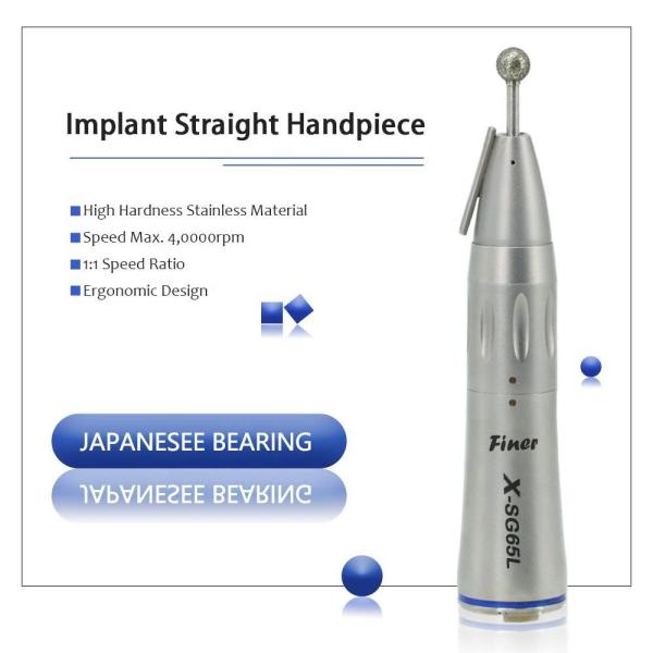 Cone de nariz reto durável Handpiece, fibra ótica dental de aço inoxidável de Handpiece