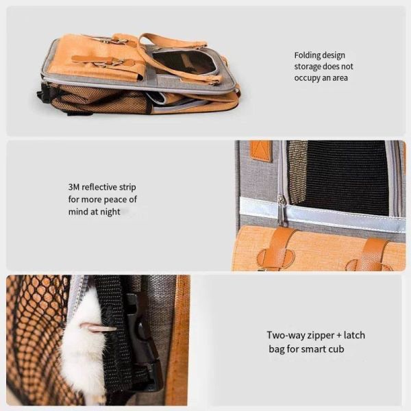 Large Opening Pet Carrier Backpack – Breathable, Durable Denim for Cats & Small Dogs (OEM/ODM)