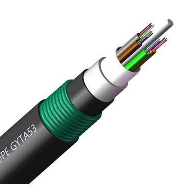 Armoured Double Jacket Direct Burial Fiber Optic Cable 12/24/48C Rodent Resistant GYTA53