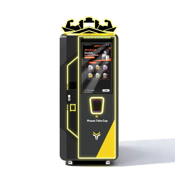 Protein Powder Vending Machine with Automatic Mixing, Self Cleaning System & Adjustable Protein Dosage for Gym Use