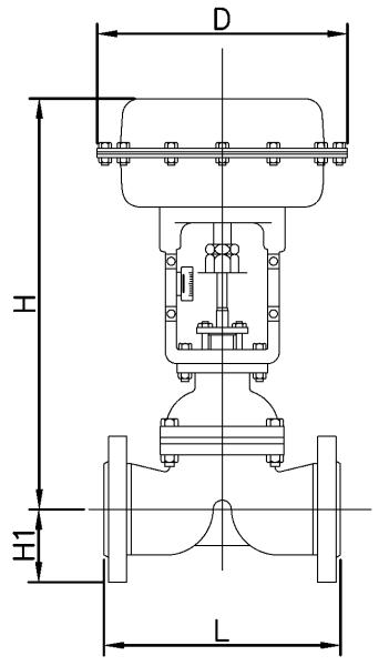 Light And Compact Pneumatic Diaphragm Control Valve Corrosion Resistant