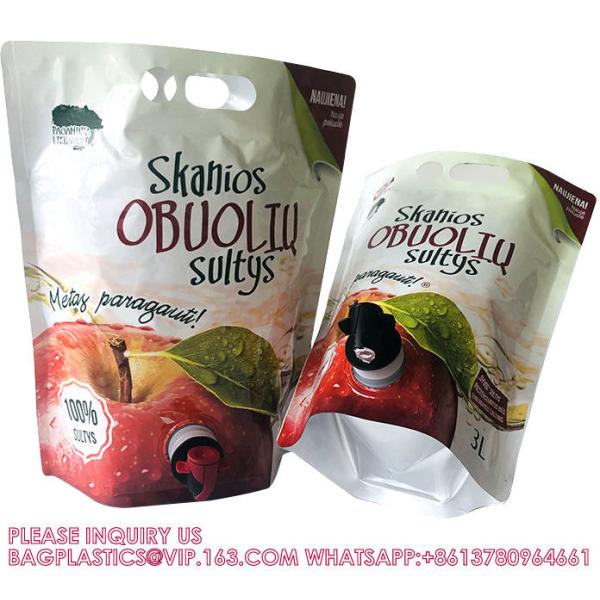 Sustainable, Recyclable, Eco 1.5L 2L 3L 5L 10L Coffee Drinks Water Liquid Stand Up Double Valve Pouch Bag