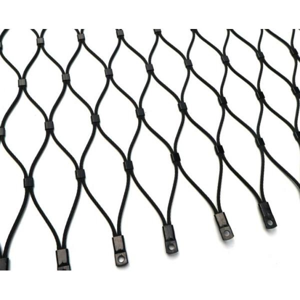 Diamond AISI Balustrade Cable Mesh Animal Decorative Rope Fence For Animal Enclosure