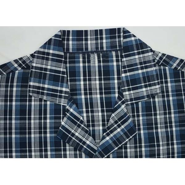 Anti Pilling Mens Luxury Sleepwear Woven Cotton Poplin Yarn Dyed Pajamas Shorts