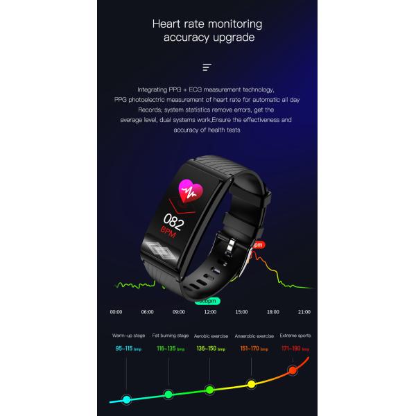 Мужчины Девушки 1,14-дюймовый сенсорный экран Спортивные часы Аккумулятор IP67 Водонепроницаемый