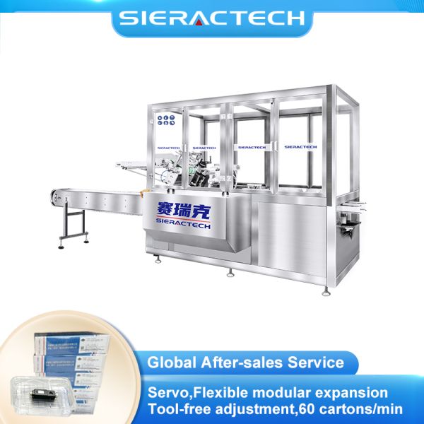 30 -  60 Cartons/Min Blister Cartoning Machine Horizontal Box Cartoning Machine With Servo Feeding