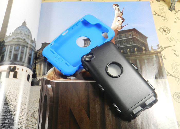 Itunes Waterproof Cell Phone Silicone Case For Two Layers Protection