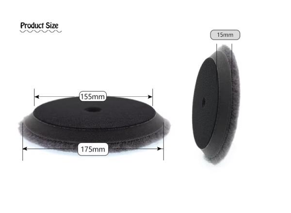 Auto detailing 3 5 6 grey wool heavy cutting buffing wool pad car polishing pad car care customized padded cars