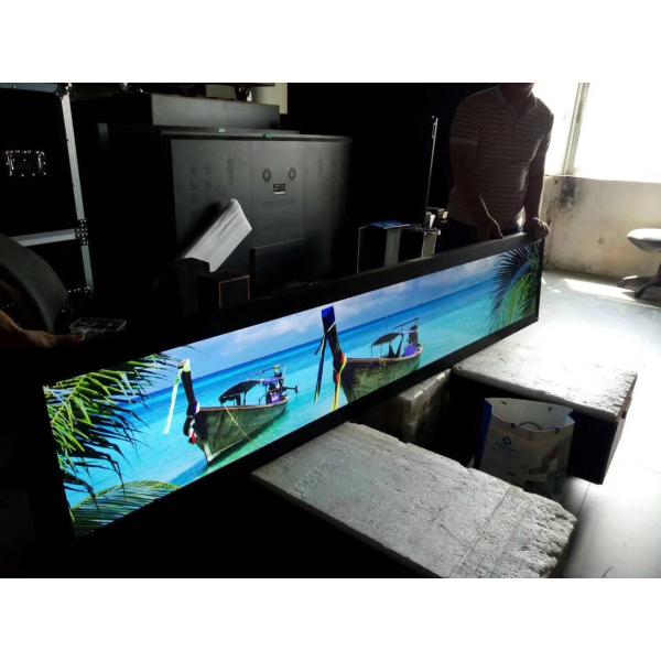 Протягиванный экран рекламы полки дисплея Lcd края цифров лифта такси Tft OEM плоский