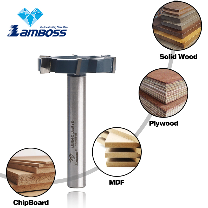 Lamboss 6 Teeth T-shaped Slotting Router Bit Factory Price Woodworking Router Bit Milling Cutter