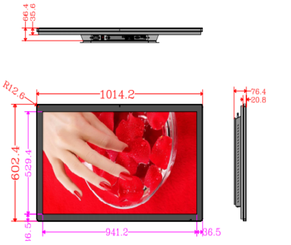 43 дюйма Настенные монтажи Сенсорный экран Киоск Коммерческий дисплей Рекламный киоск