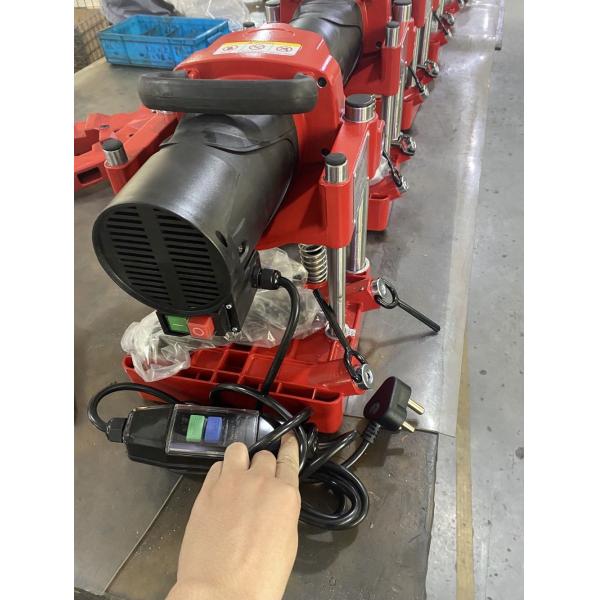 STH150  hole drilling machine for SCH40 steel pipe with tightening chain