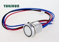 12V 24V LED iluminó el tacto piezoeléctrico Switch, botón del interruptor de 19m m momentáneo
